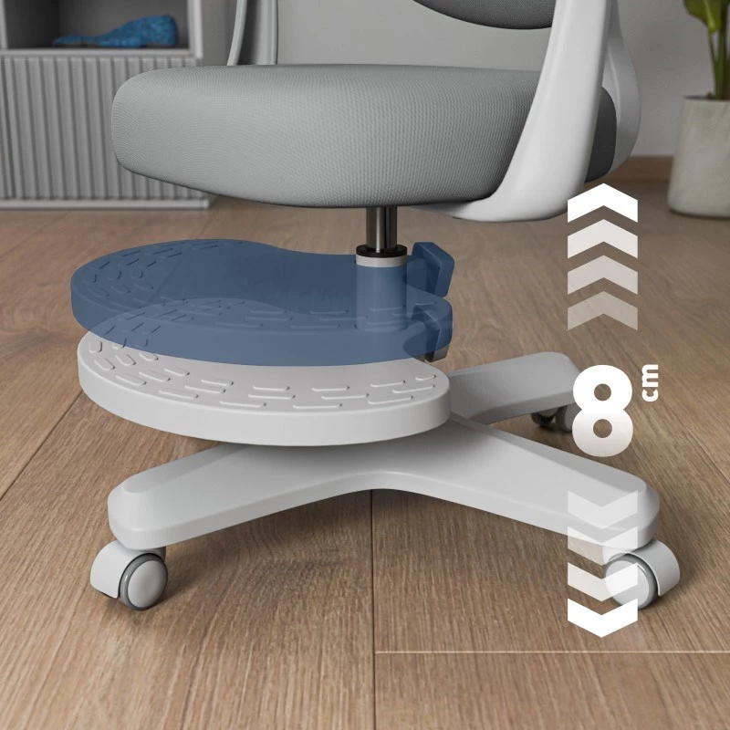 Cadeira de escritório giratória mark adler Junior 4.6 cinzento — cadeira de trabalho ergonómica compacta