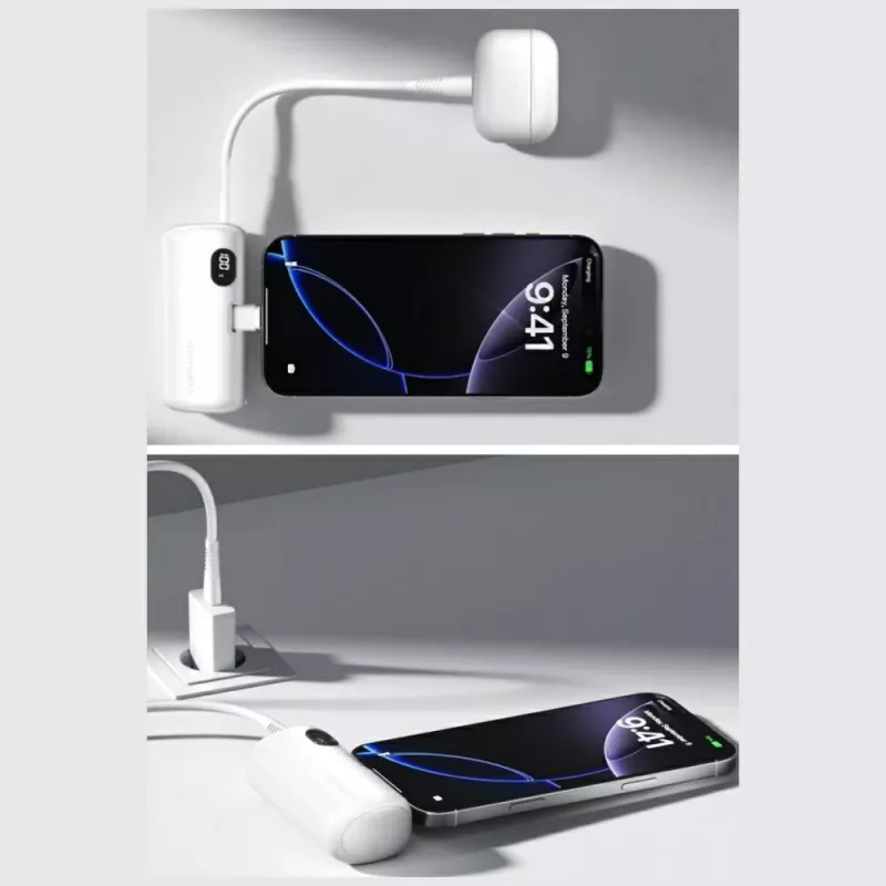 Powerbank 4smarts 541657 5000 mAh Li-Ion branco USB-C 2 portas PD 2.0 PPS Quick Charge 3.0 3,63 V