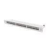 Painel de ligações Lanberg PPS7-1024-S de 19 polegadas 1U, 24 portas, Cat7, FTP blindado, cinzento