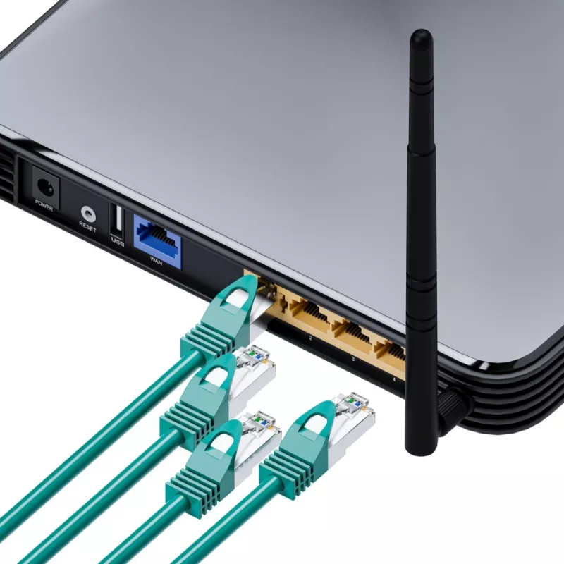 Cabo de rede Extralink LAN cabo de patch Cat.6 RJ-45 Cat6 3 m verde