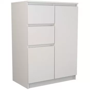 Cómoda Top e Shop 2D2S BIEL — 2 gavetas, branco, 700×400×970 mm, aglomerado
