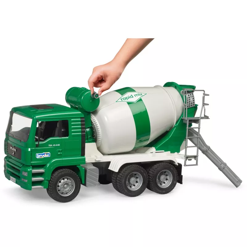 Camião betoneira MAN TGA branco e verde BRUDER