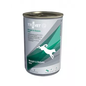 TROVET Peso & Diabetic WRD com frango - Alimento húmido para cães - 400 g