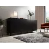 Cómoda Cama Meble ETNA 2000×420×820 mm, preto mate, aglomerado