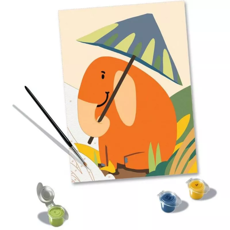 Conjunto de pintura Ravensburger CreArt Hallo Elefant – conjunto de pintura criativa para crianças
