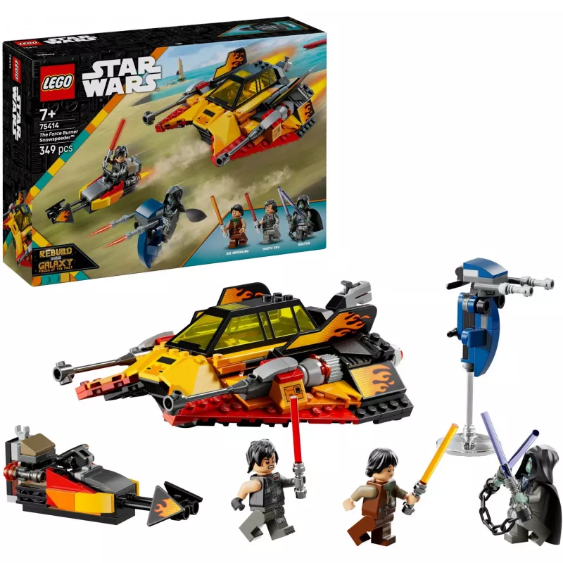 LEGO Star Wars Flame Speeder 75414 conjunto de veículo de neve – 349 peças, 3 minifiguras, idade 7+