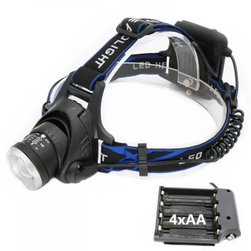 Lanterna de cabeça ESPERANZA EOT005 — LED Cree T6, 3W, 600 lm, AA x2, corpo em alumínio, à prova de água, resistente a impactos, faixa ajustável