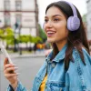 Auscultadores MANTA HDP1001PU Rytmo Elegance roxo over-ear com fios, modelo HDP1001PU