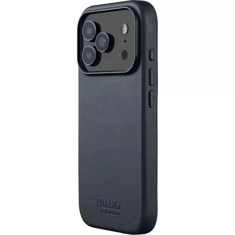 Mujjo Full Leather Case MagSafe capa para iPhone 17 Pro cinzento