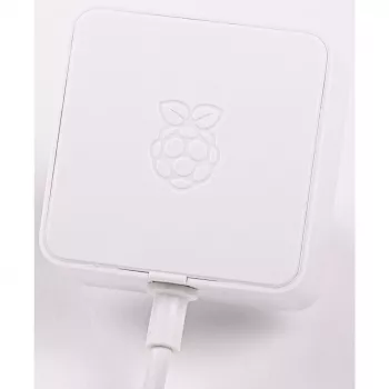 Fonte de alimentação oficial branca Raspberry Pi 5,1 A/3 A, branca, Bulk