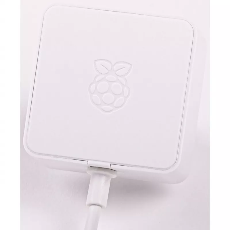 Fonte de alimentação oficial branca Raspberry Pi 5,1 A/3 A, branca, Bulk