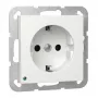 Lâmpada LED de parede/teto SCHUKO da Gira modelo 417003 com tomada SCHUKO integrada