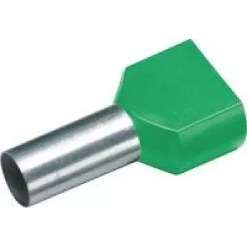 Terminal duplo Cimco 187727 6 mm² parcialmente isolado verde 100 unid. (187727)