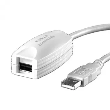 Cabo de extensão USB 2.0 VALUE 1 porta branco 5 m