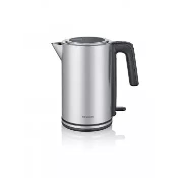 Chaleira elétrica SEVERIN WK 3449 — 1,7 l, 2400 W, aço inoxidável/plástico, preto-prateado