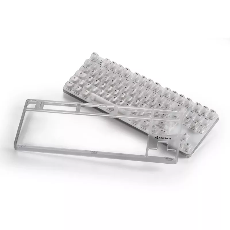 Crystal Shark, Teclado Gaming branco, layout DE, KTT