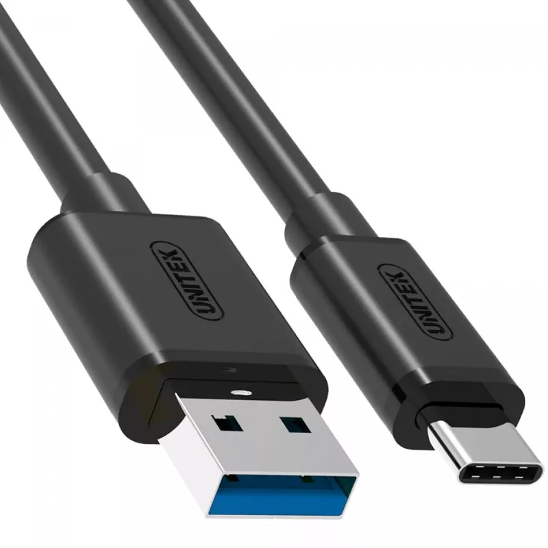 Cabo USB UNITEK Y-C474BK USB 3.2 Gen 1 (3.1 Gen 1) 1 m USB A USB C preto