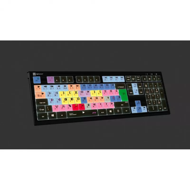 Teclado retroiluminado Logickeyboard Avid Media Composer ASTRA 2 PC UK (LKB-MCOM4-A2PC-UK)