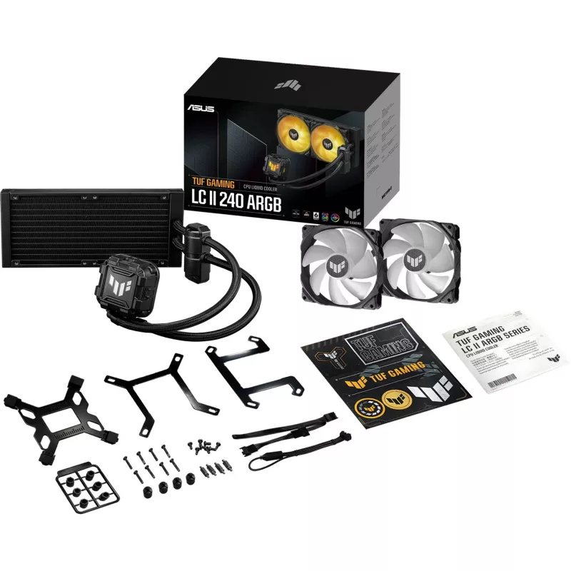 Kit de refrigeração líquida para processador ASUS TUF GAMING LC II 240 ARGB 12 cm preto