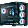 Caixa para PC torre AEROCOOL P500C EVO-G-BK-v1 com 2 painéis laterais em vidro temperado, preto