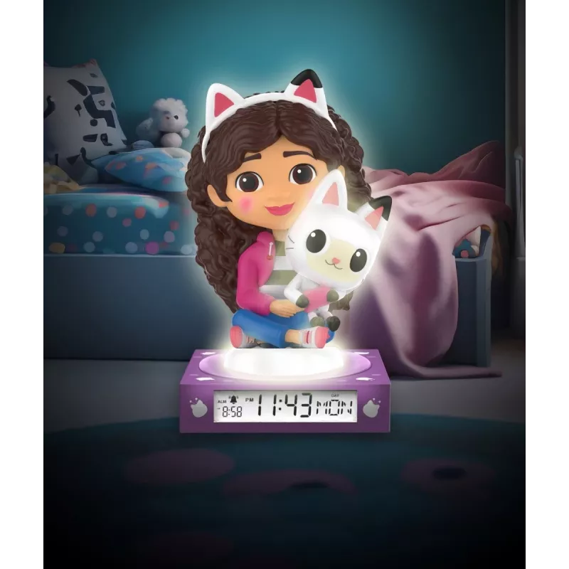 Luz noturna Kids Euroswan GD00095 com despertador — candeeiro LED 3D para crianças