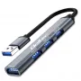 Hub USB QOLTEC 53793 — entrada USB 3.0, 3× portas USB 2.0