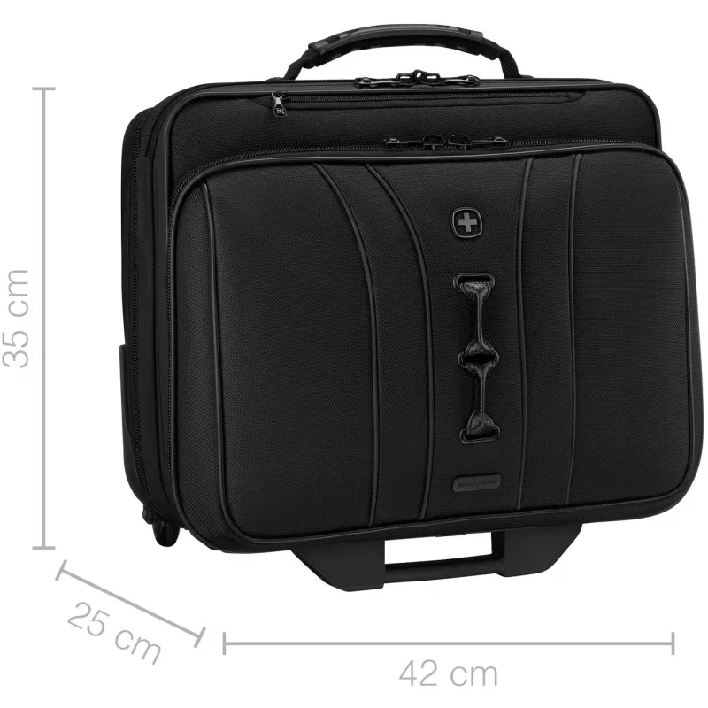 Mala para portátil com rodas Wenger Legacy Série preta para 15,6 polegadas (39,62 cm) com compartimento para tablet