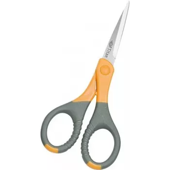 Tesoura de escritório WEDO 985 6 corte reto cinzento amarelo