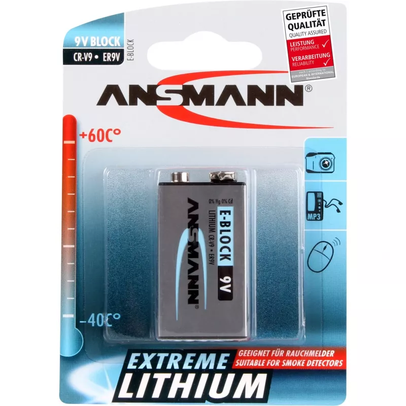 Pilha Ansmann 9V E-Bloco