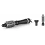 Escova de ar quente Rowenta Express Style CF6320F0 quente preto prateado para todos os comprimentos de cabelo