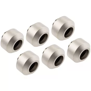 Conjunto de conexão para tubo rígido OPTIMUS OP-FIT-HARD-12MM-NICKEL-6PACK — 12 mm, 6 peças com ferramenta de montagem, níquel escovado