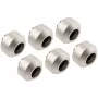 Conjunto de conexão para tubo rígido OPTIMUS OP-FIT-HARD-12MM-NICKEL-6PACK — 12 mm, 6 peças com ferramenta de montagem, níquel escovado