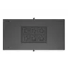 Armário rack LANBERG FF01-6222-12B 22U 600x1200 mm preto com portas frontal e traseira de vidro
