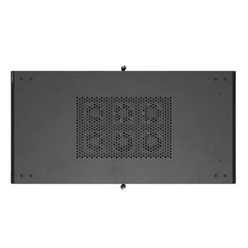 Armário rack LANBERG FF01-6222-12B 22U 600x1200 mm preto com portas frontal e traseira de vidro