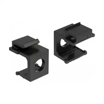 DeLOCK 86403 Cobertura Keystone, preta, passagem de 8 mm, 4 unid.