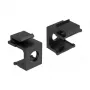 DeLOCK 86403 Cobertura Keystone, preta, passagem de 8 mm, 4 unid.
