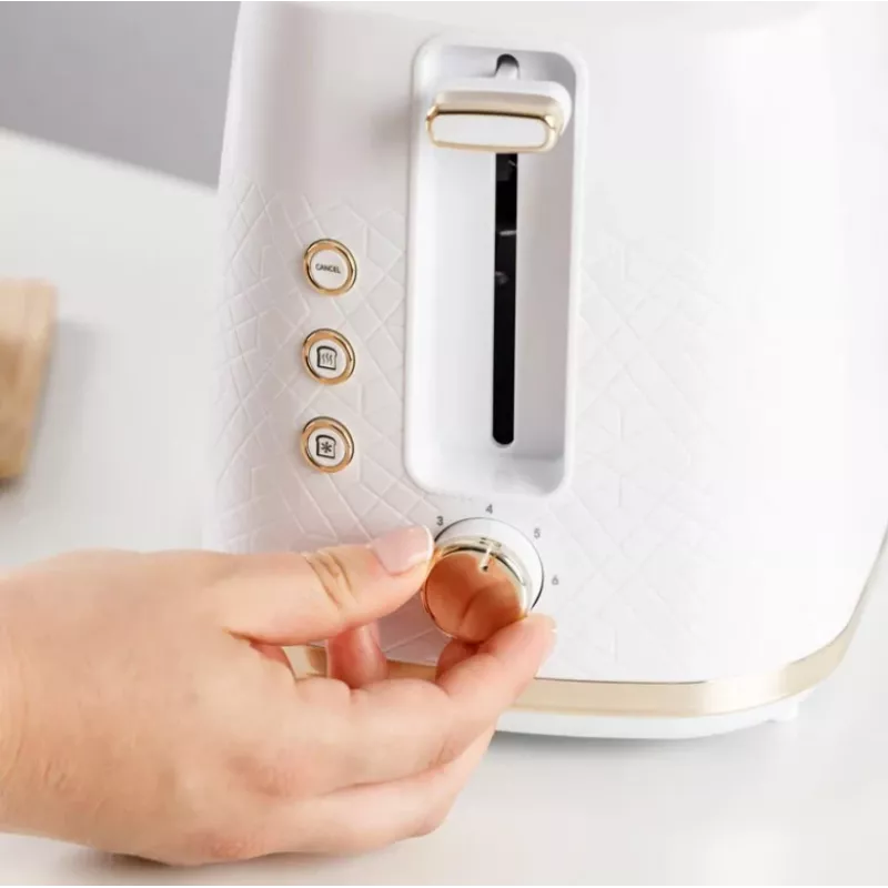 Torradeira Taurus TO800P 2 fatias 800 W branco com controlo por botões e botão rotativo
