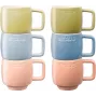 Conjunto de canecas de cerâmica Staub 6 peças multicolor 100 ml - conjunto de 6 canecas de chá/expresso