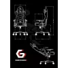Cadeira gaming GEMBIRD GC-SCORPION-04X preto-laranja design ergonómico, assento ajustável, encosto alto