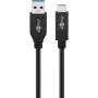 Wentronic goobay - Cabo USB - USB-C (M) para USB Type A (M) - USB 3,1 Gen 2 3 A - 50cm - Redondo - Preto (41073)