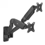 Suporte de parede Maclean para dois monitores, 17-32'', máx. 9 kg, mola mecânica, MC-988