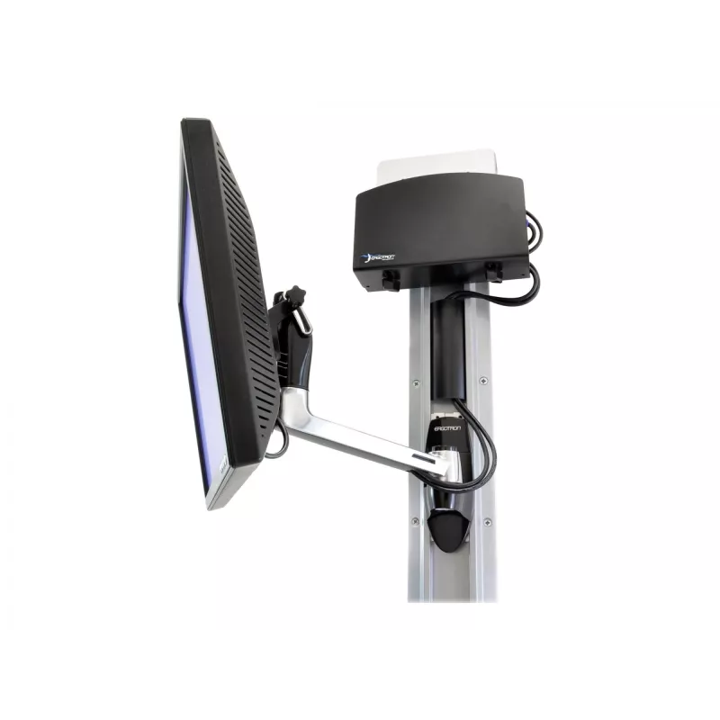 Suporte de parede Ergotron LX HD Swing Arm - conjunto de montagem (braço articulado, botão rotativo) para TV (inclinação e rotação) - alumínio - tamanho do ecrã: até 106,7 cm (até 106,70 cm (42)) - acessórios de montagem