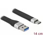 Cabo plano FPC DeLOCK USB 3.2 Gen 1 Type-A para Type-C 14 cm