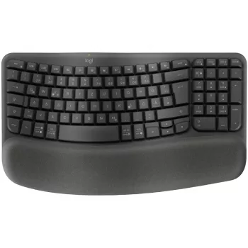 Logitech Wave Keys Teclado Office RF Wireless + Bluetooth QWERTZ grafite