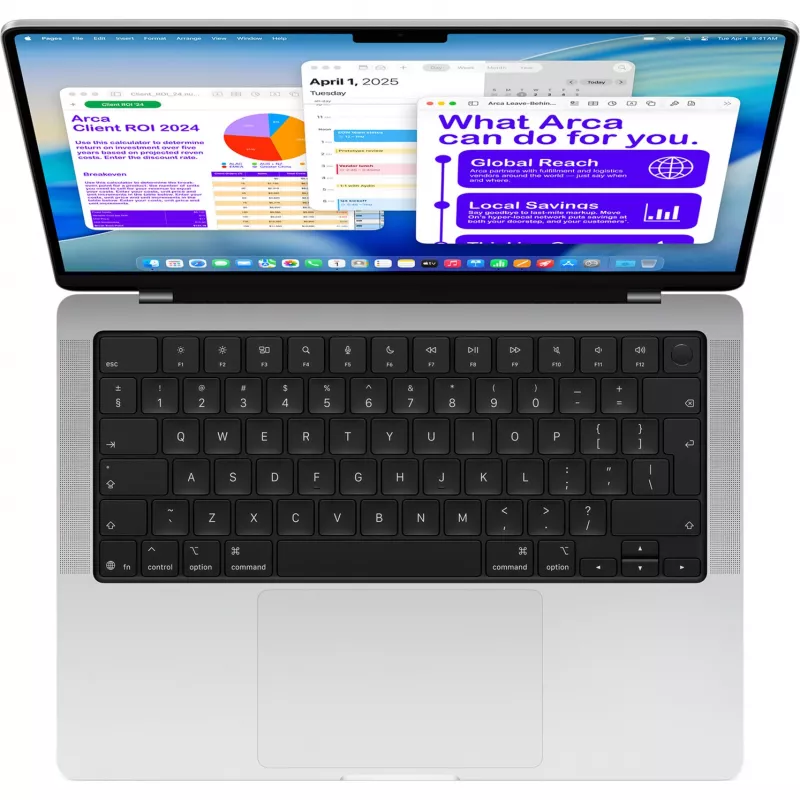 Apple MacBook Pro prata MDE44D/A - 35,6 cm (14 polegadas), M5 10-Core Chip, 10-Core GPU, 16 GB RAM, 512 GB SSD / sem fonte de alimentação