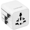 Adaptador de viagem CANYON OnTour One EU UK US AUS branco (CNS-TA1005W) – conversão universal de fichas para EU/UK/US/AUS