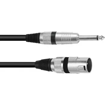 Cabo adaptador XLR para 6,3 mm mono Omnitronic 3022519B — 1× XLR 3 pinos para 1× 6,3 mm mono, 2 m