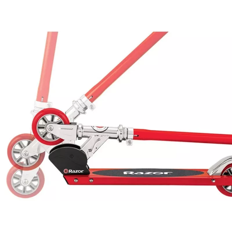 Razor S Sport 13073058 trotinete, aço, dobrável, travão de guarda-lamas traseiro, vermelho/preto