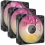 Ventoinha de caixa Corsair iCUE LINK RX120 MAX ARGB 120mm pack de 3 preta