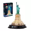 Puzzle 3D CubicFun 306-L536H Estátua da Liberdade Night Edition — kit de montagem com iluminação LED